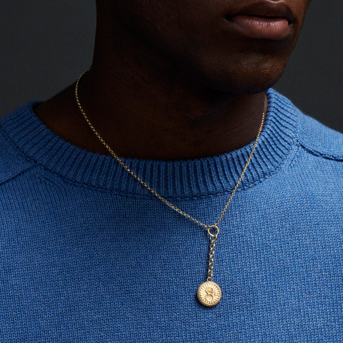 Karma Mixed Chain Extension Necklace with Diamond in 18K Yellow