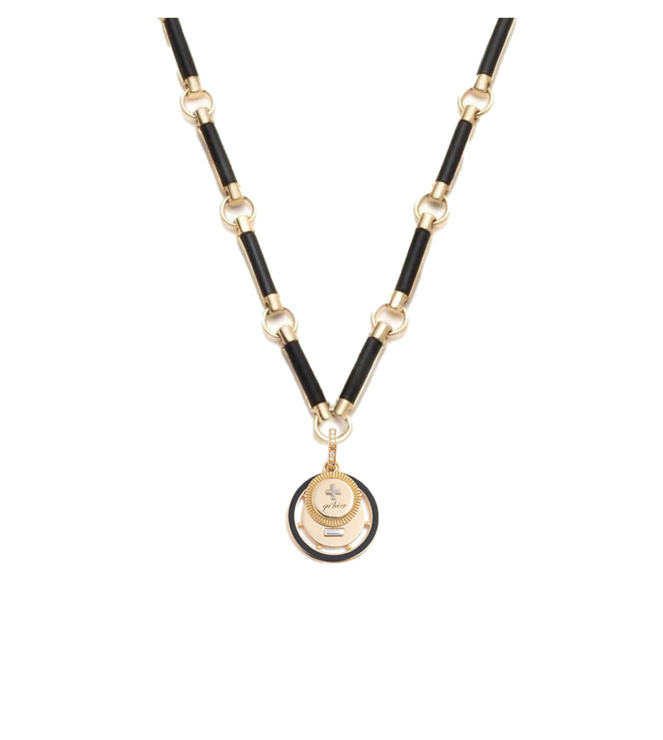 Ever Growing - Vivacity : Element Chain Couplet Necklace Onyx