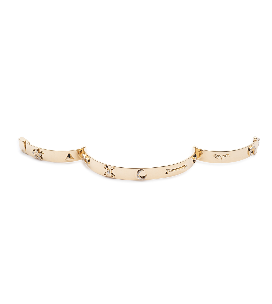 Classic Triptych Bracelet in 18K Yellow Gold | FoundRae