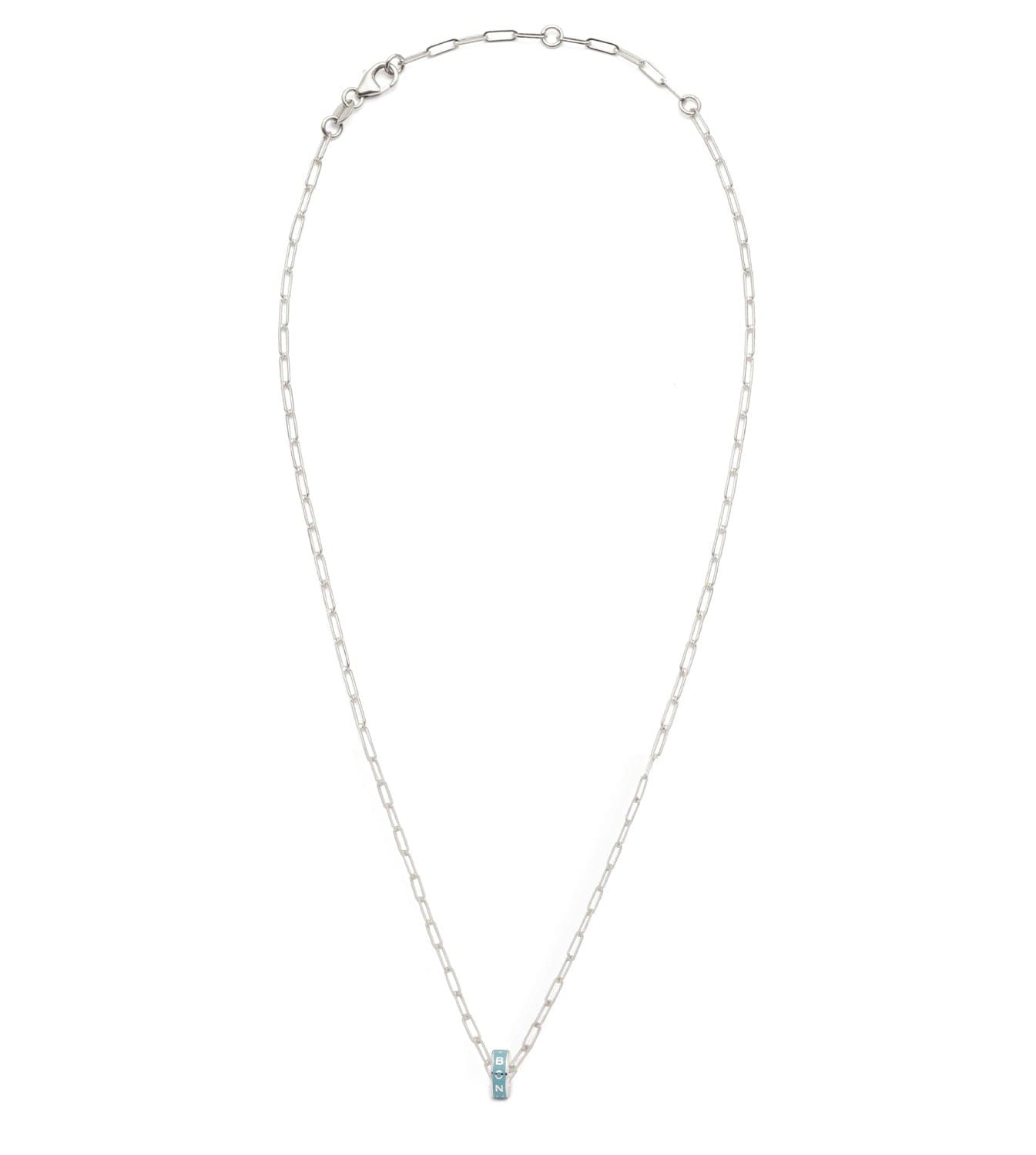 Reverie : Heart Beat Super Fine Clip Chain Necklace White Gold