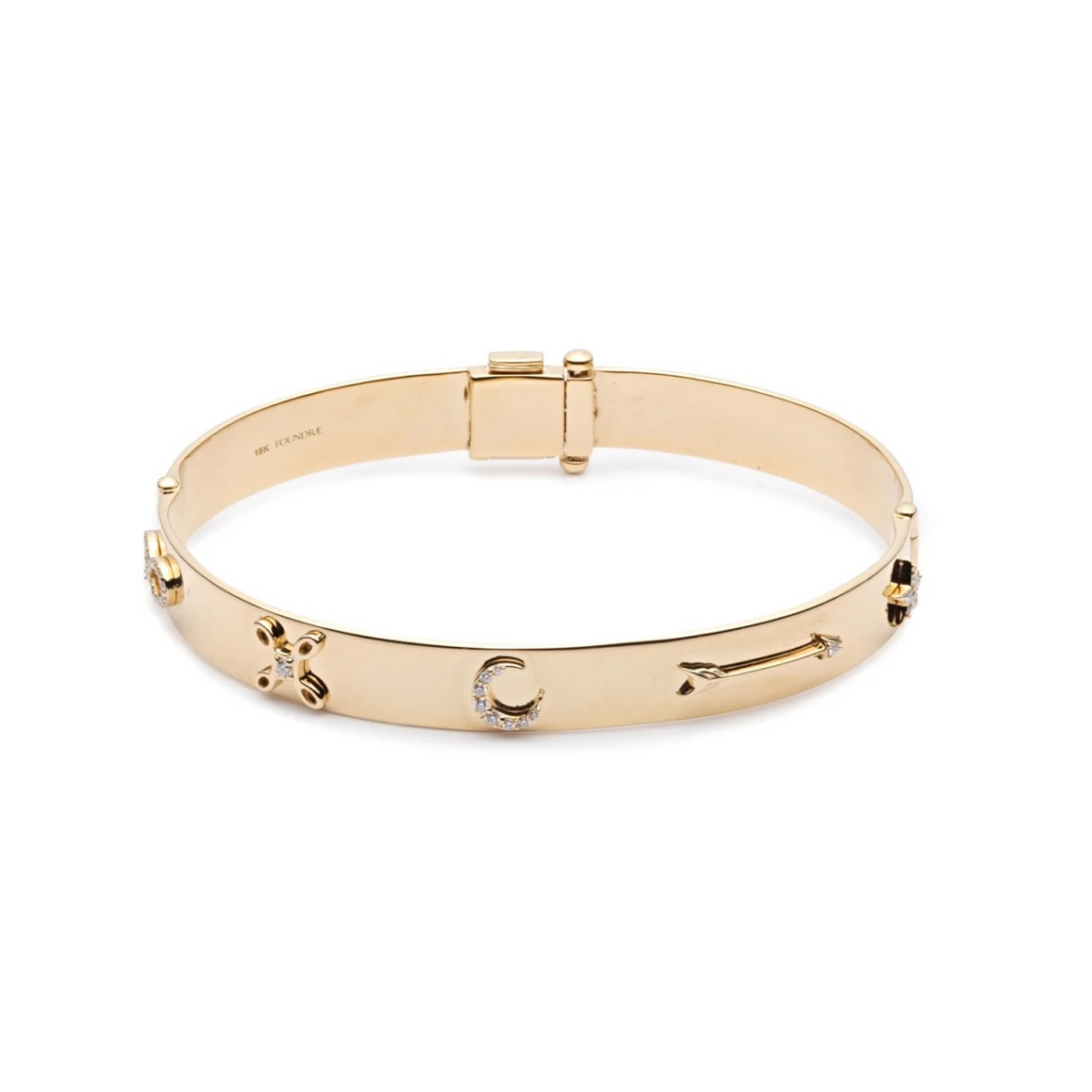 Classic Triptych Bracelet in 18K Yellow Gold | FoundRae