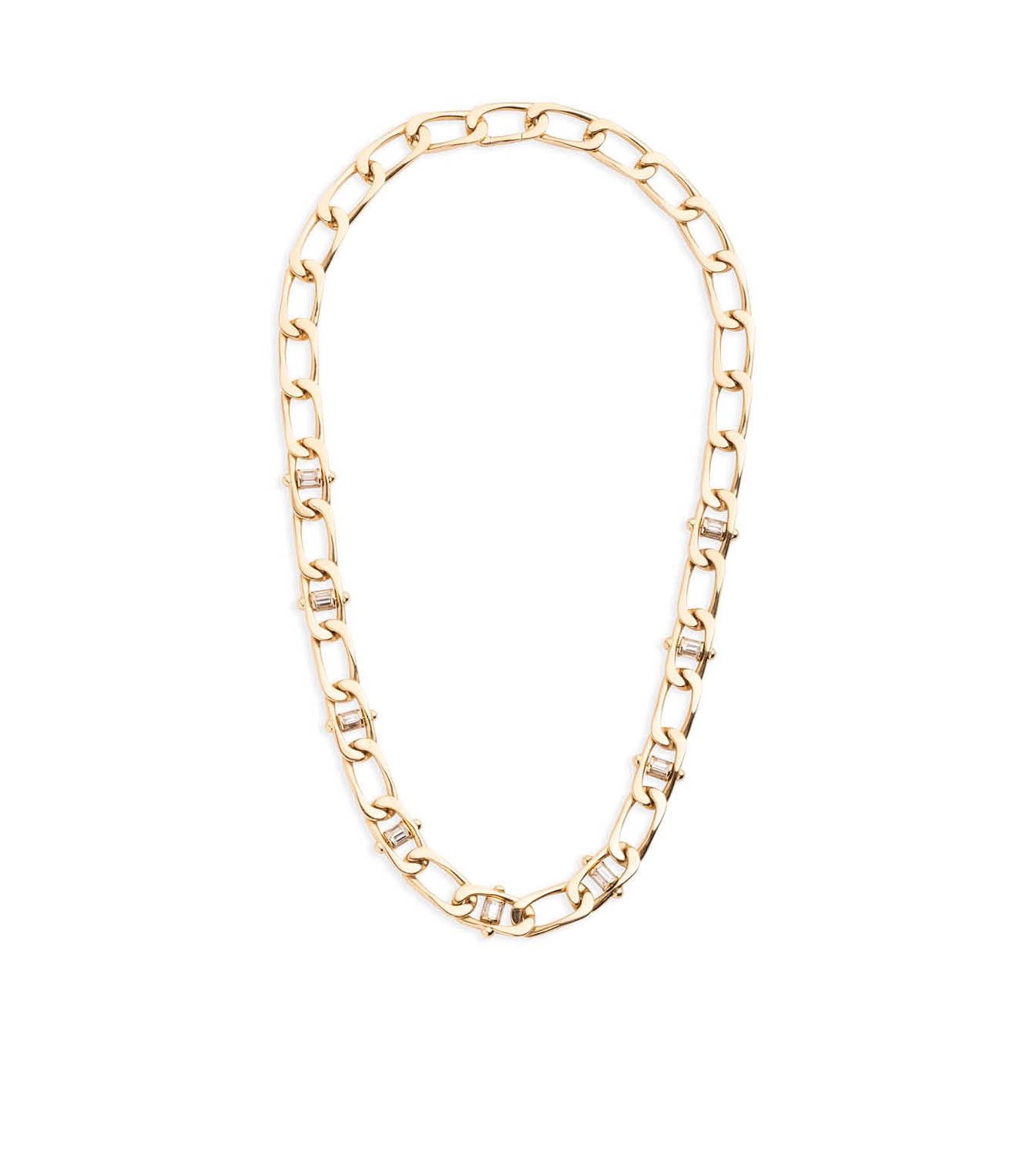 Lovestruck Diamond Pierced Curb Chain Necklace