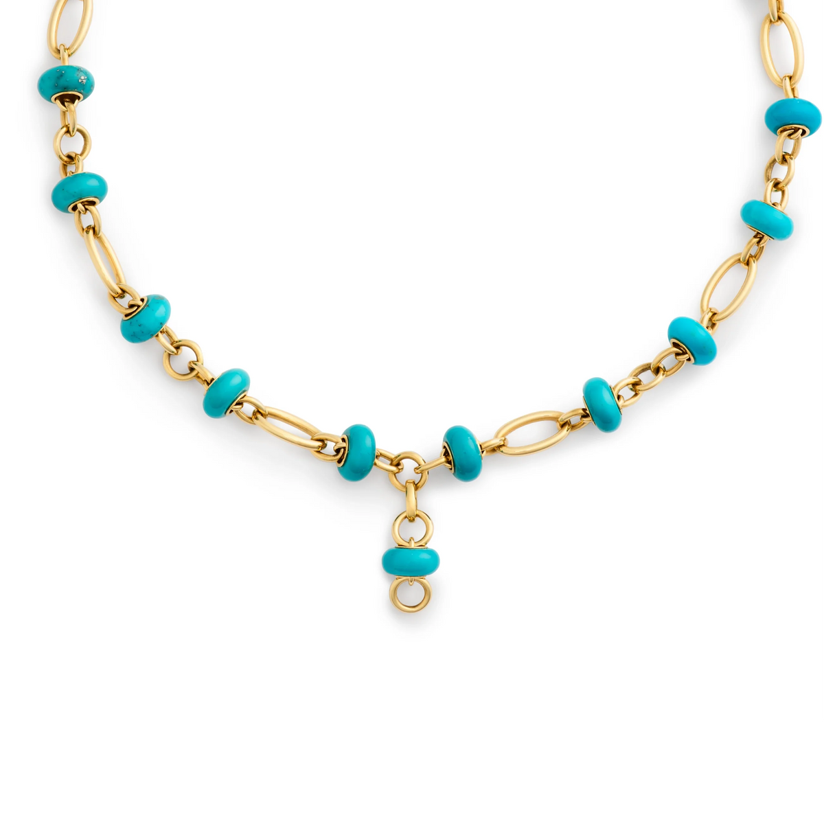 Orbit Turquoise Gold Chain | FoundRae in 18K Yellow Gold | FoundRae