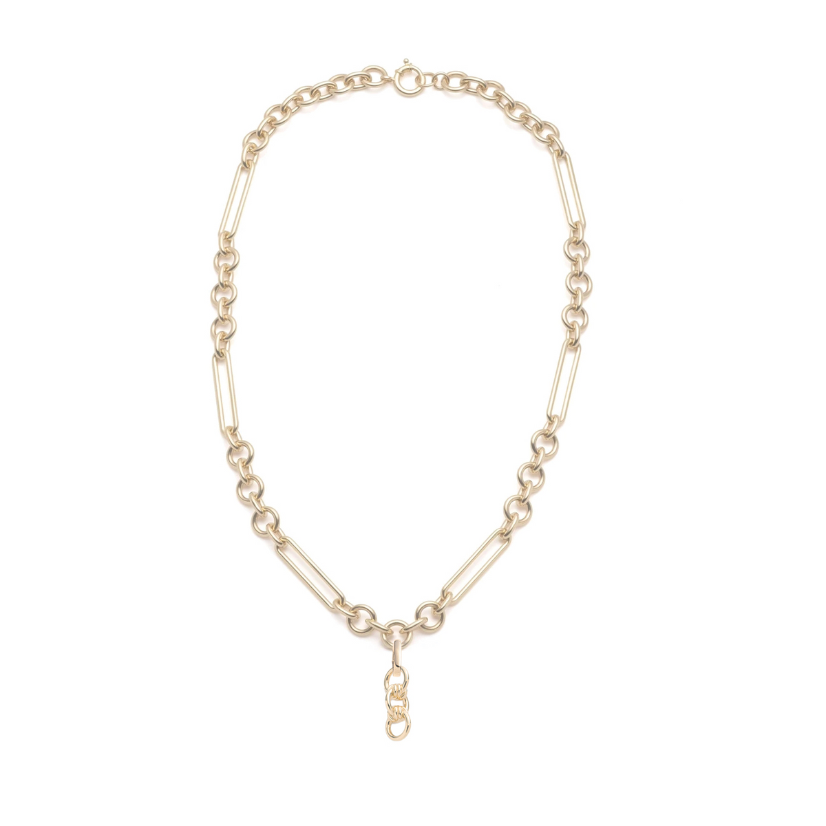 Midsized Mixed Clip Chain Extension in 18K Yellow Gold | FoundRae Midsized Mixed Clip Chain Extension in 18K Yellow Gold | FoundRae