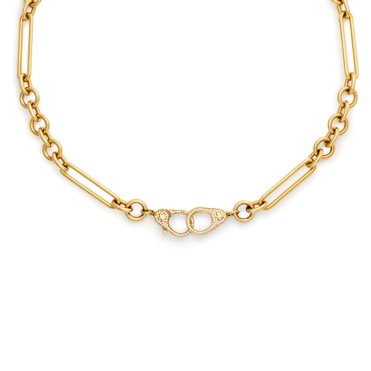 18K Gold Mixed Clip Chain | FoundRae