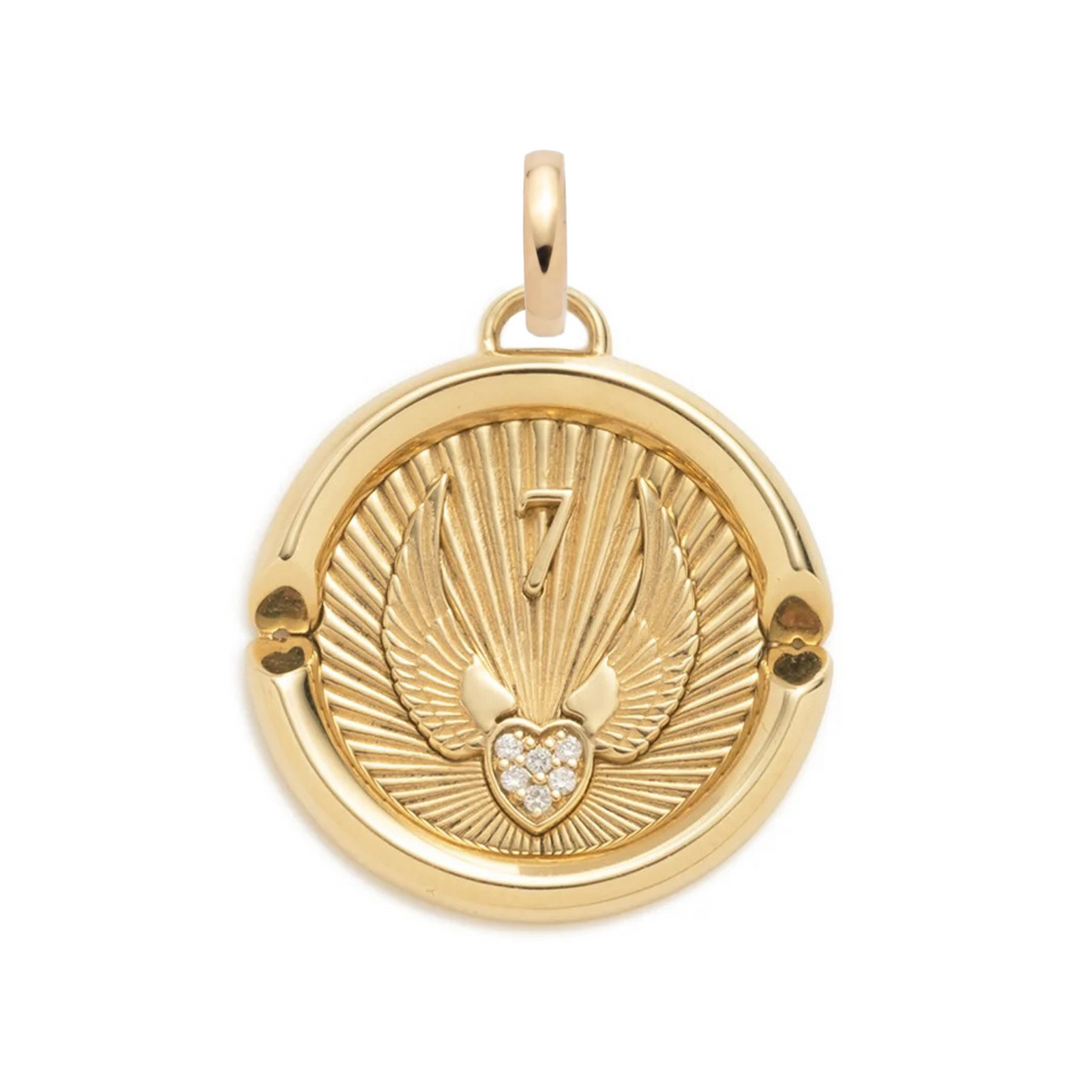 18K Gold Vivacity Medallion with Wings | FoundRae