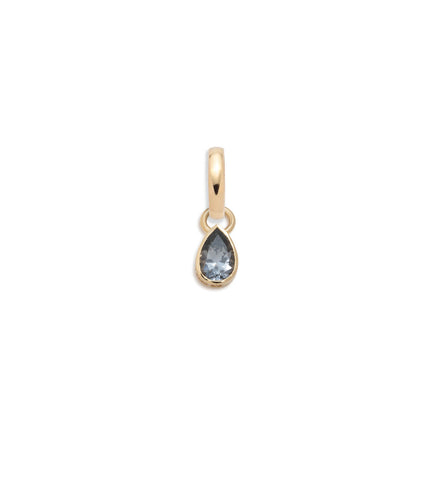 Forever & Always a Pair - Love : .45ct Grey Spinel Pear Pendant with Oval Pushgate