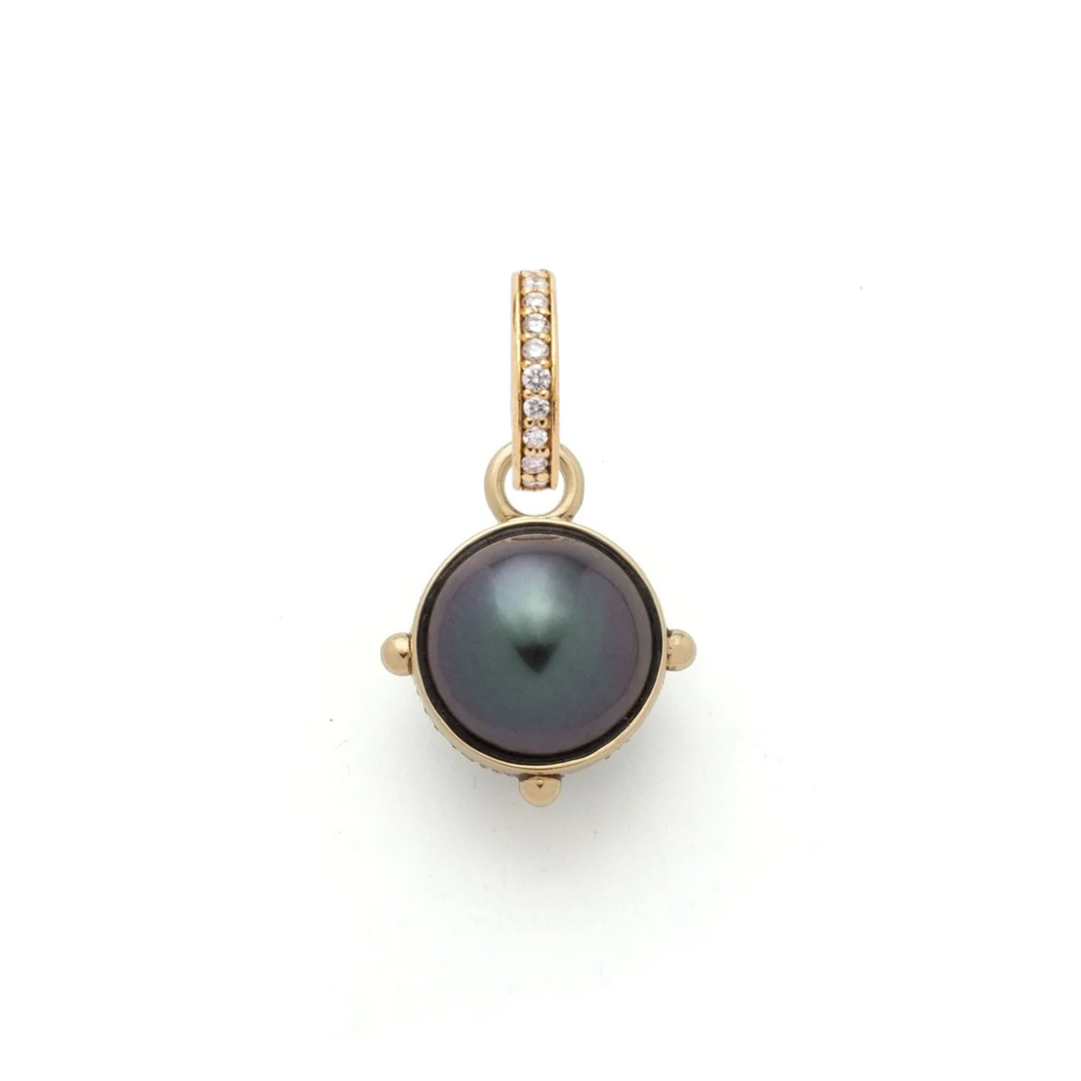 アクセサリー sana Sana Pearl Small Pendant : in Yellow Gold with an Annex Link in