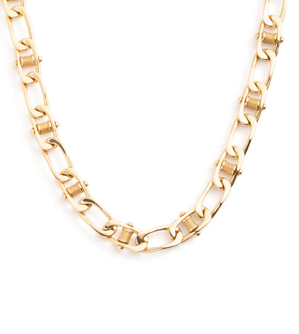 Pierced Curb Chain Necklace