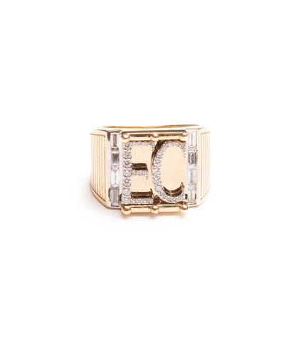 Custom Diamond Initial : Lovestruck Pierced Diamond Ring