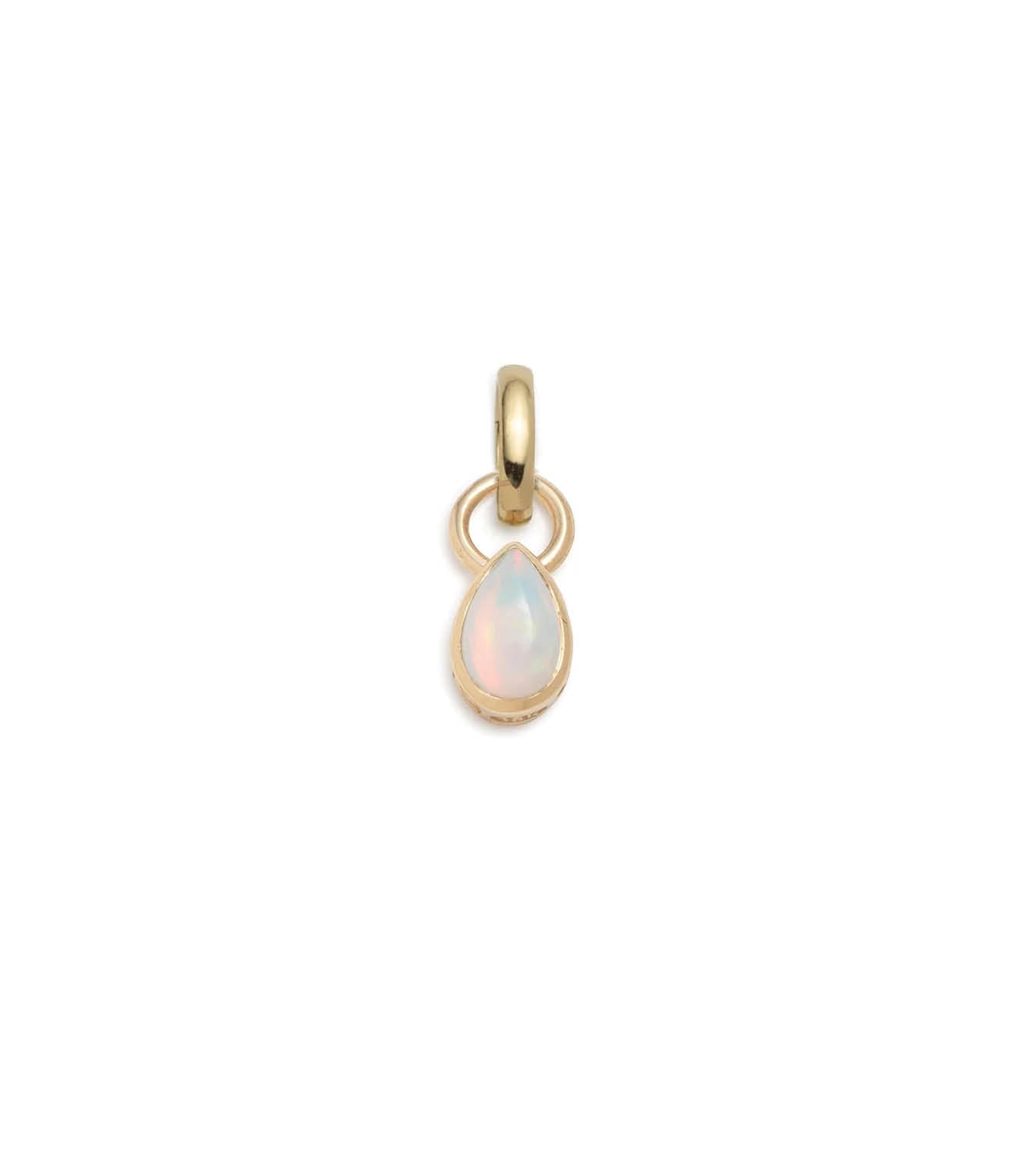 Forever & Always a Pair : 0.85ct Opal Pear Pendant with Oval Pushgate
