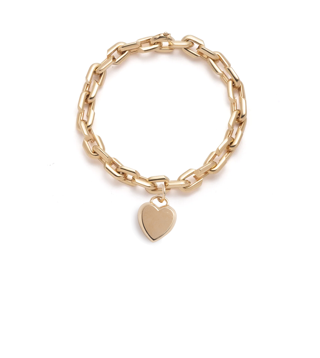 18K Yellow Gold Small Strong Hearts Bracelet with Small Heart Ingot  Medallion – FoundRae