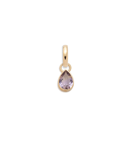 Forever & Always a Pair - Love : 0.65ct Amethyst Pear Pendant with Oval Push Gate