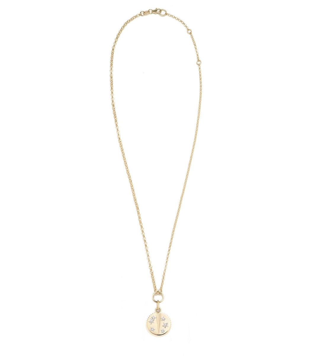 Foundrae | Protection Small Mixed Belcher Extension Chain Necklace 18K Yellow Gold Size 2mm