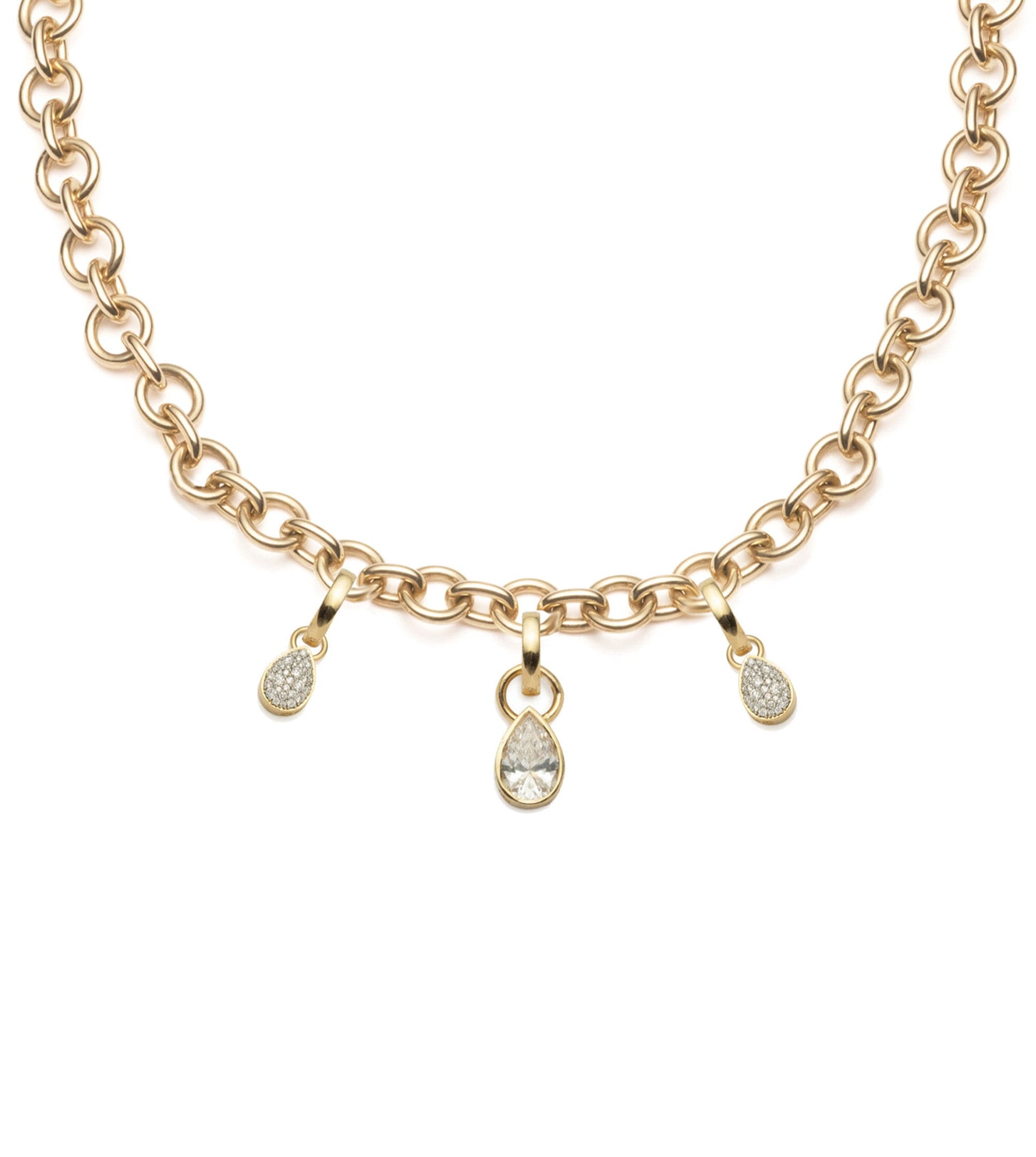 Forever & Always a Pair : Diamond Midsized Mixed Link Necklace