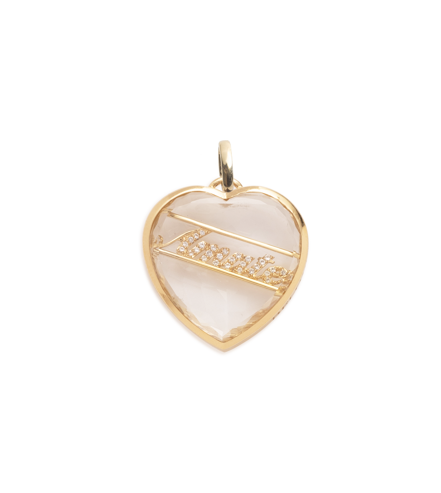 Amate - Love : Sealed Gemstone Medallion with Oval Pushgate