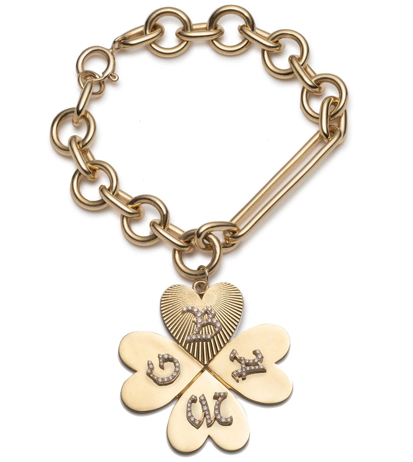 Gold Clover Necklace Gold Clover Bracelet Four Leaf Clover -  Australia