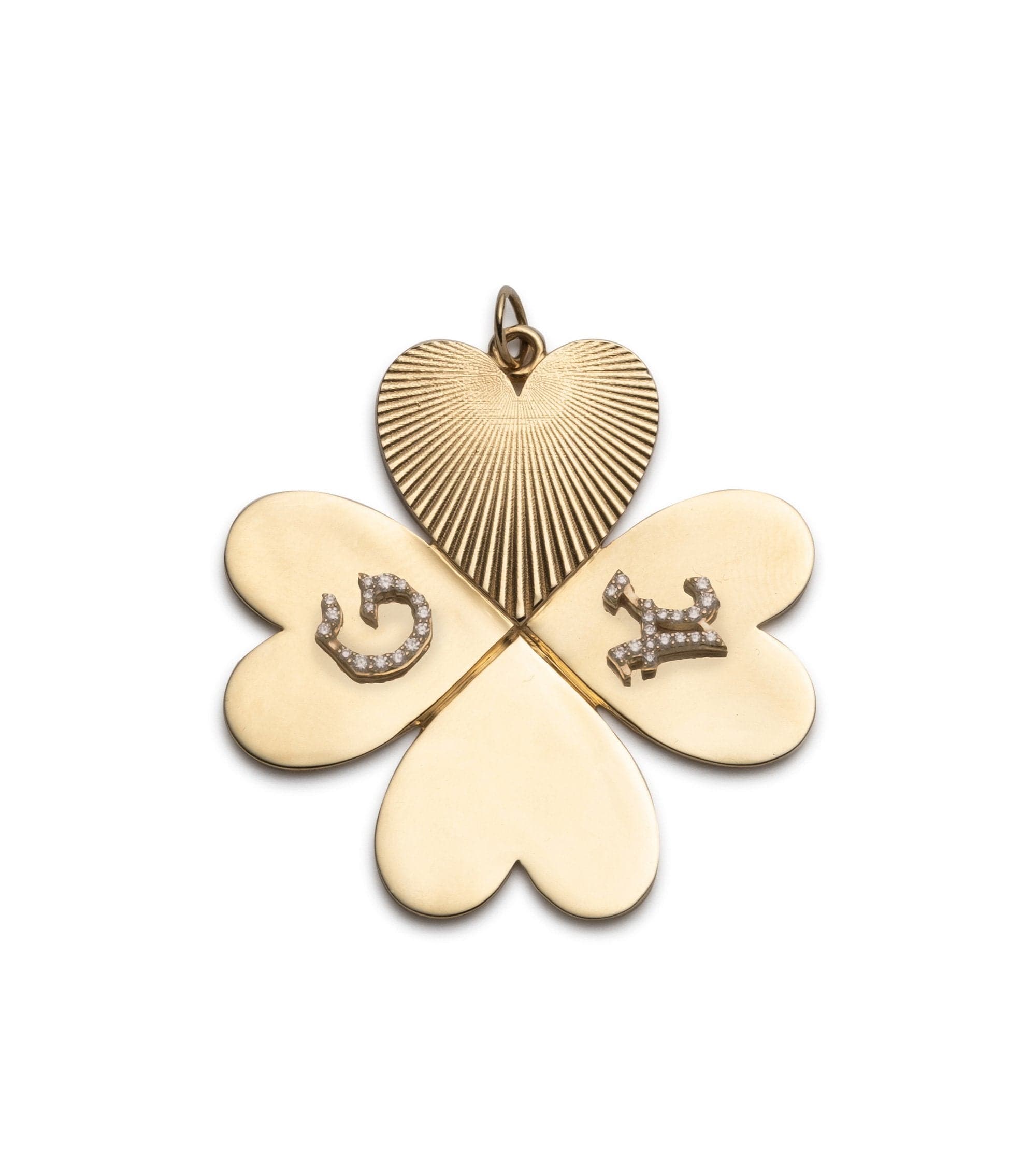 Custom Four Heart Clover : Oversized Medallion