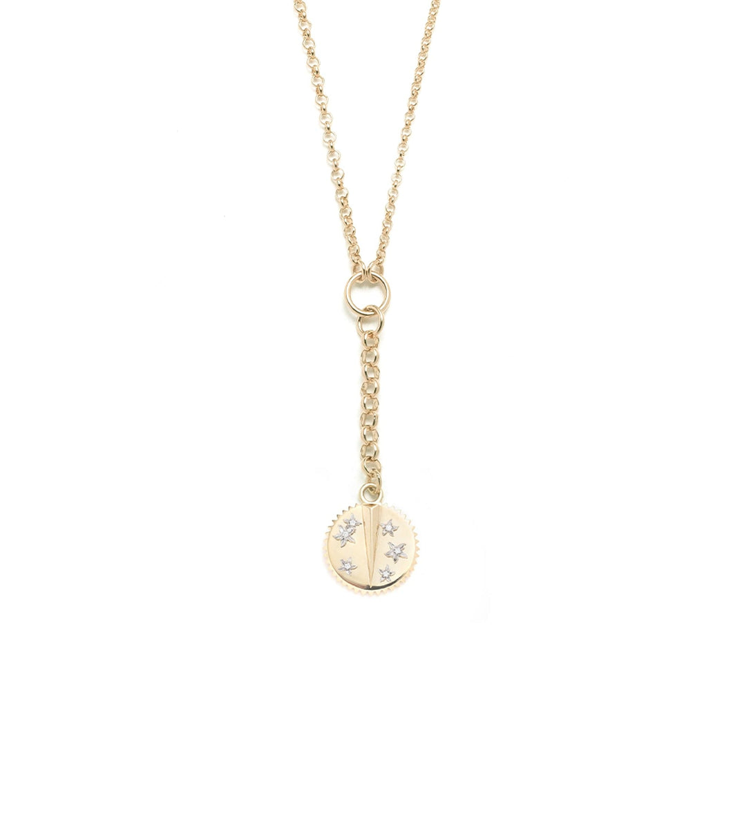Foundrae | Spark Love Small Mixed Belcher Extension Chain Necklace 18K Yellow Gold Size 2mm