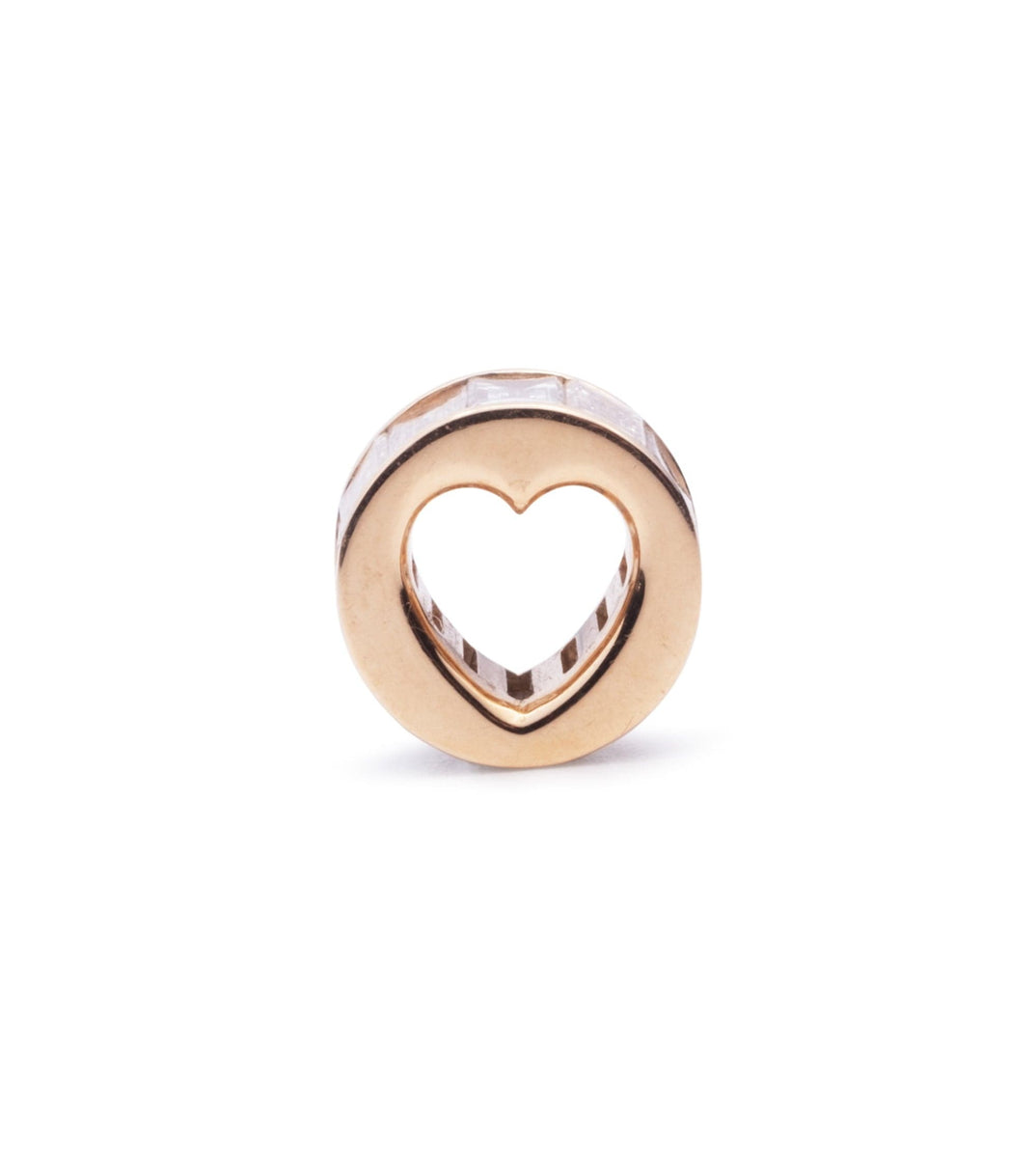 Baguette Diamond & Pave Heart Beats Medium Belcher Chain – – FoundRae