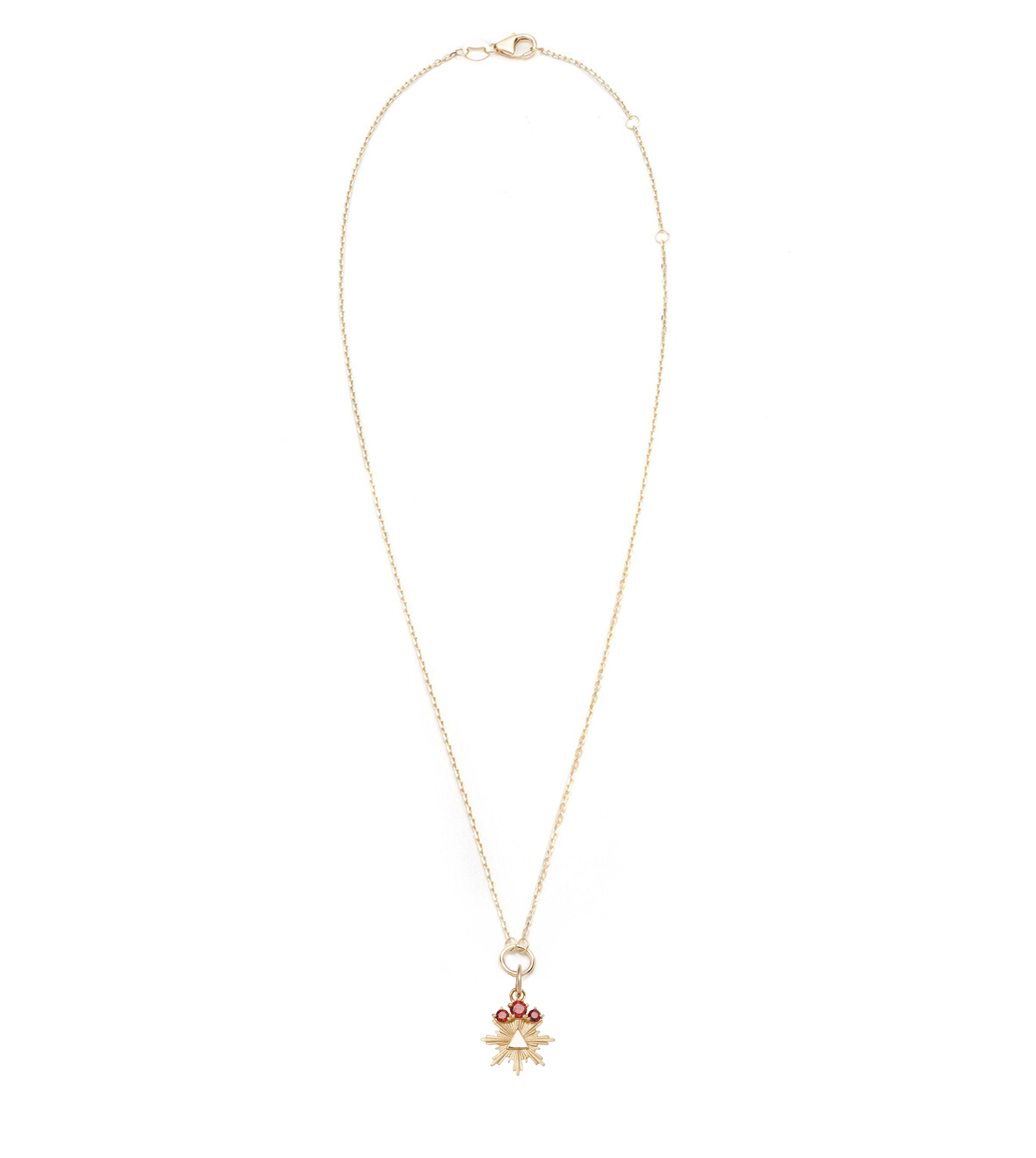 Fire - Astrology :  Miniature Medallion Drop Necklace