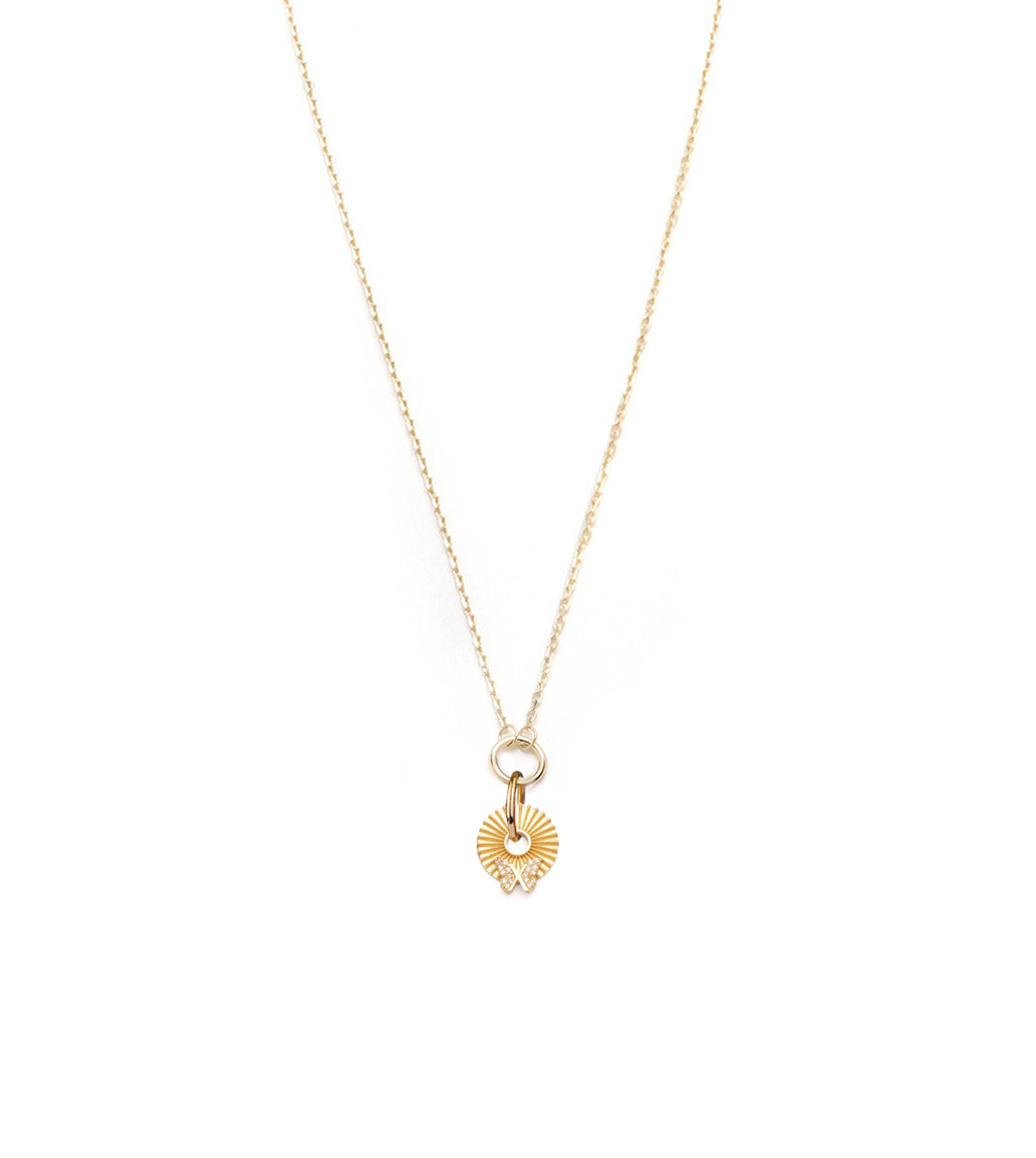Butterfly - Reverie : Gold Symbol Disk Necklace