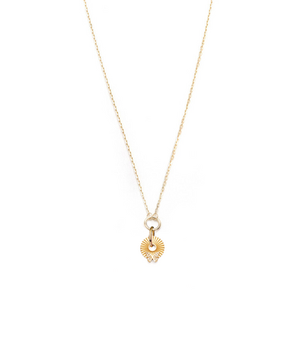 Butterfly - Reverie : Gold Symbol Disk Necklace