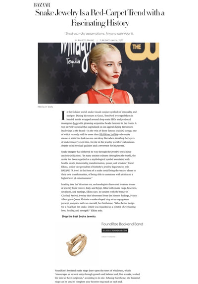 Harper's Bazaar - Snake Jewelry Is a Red-Carpet Trend with a Fascinating History - March 2023