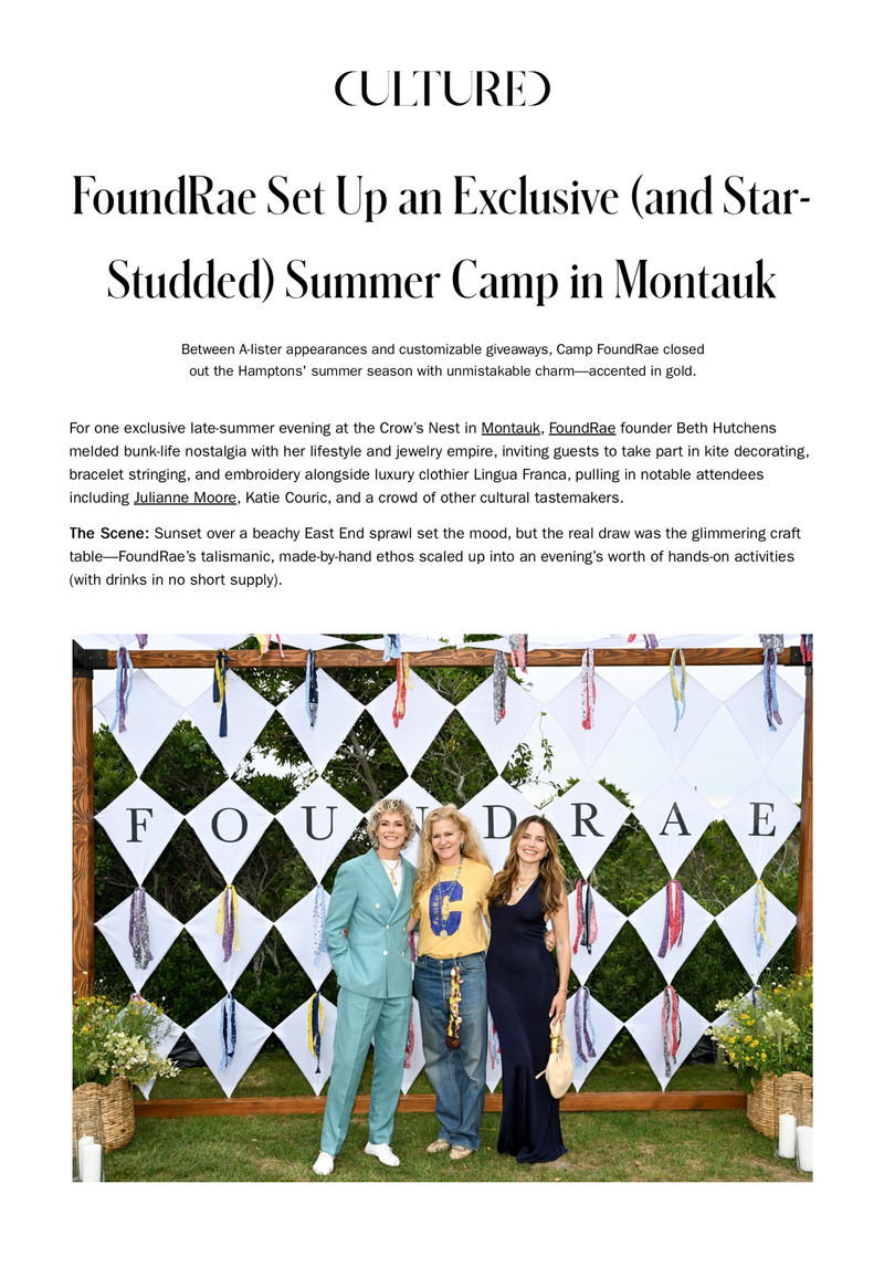 FoundRae Set Up an Exclusive (and Star-Studded) Summer Camp in Montauk