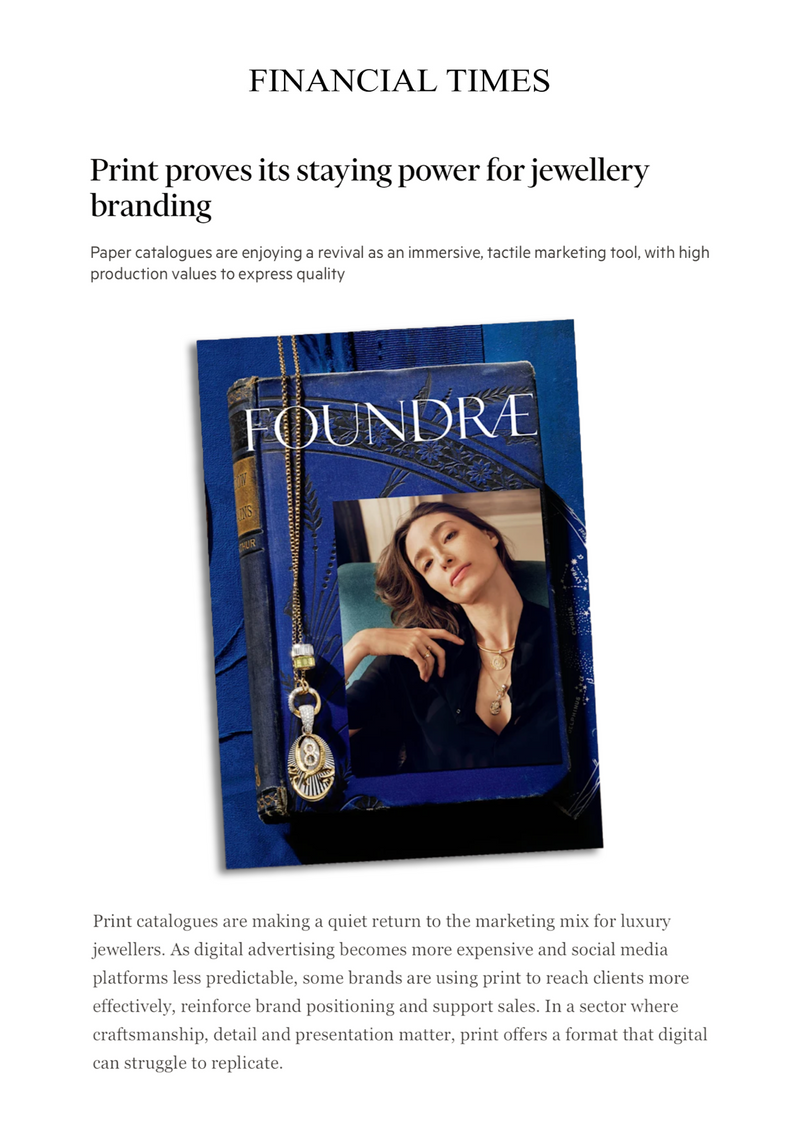 Print proves its staying power for jewellery branding
