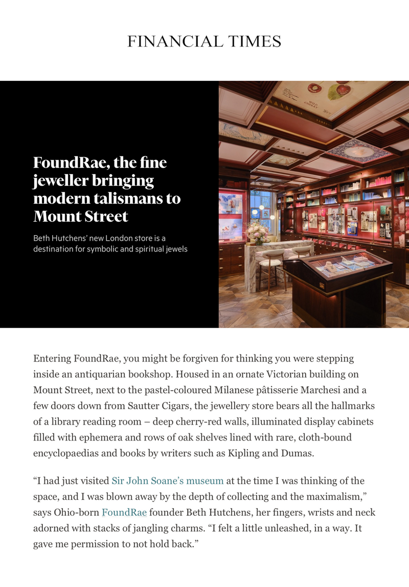 FoundRae, the Fine Jeweller Bringing Modern Talismans to Mount Street