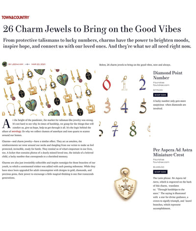 Town & Country - 26 Charm Jewels to Bring on the Good Vibes, March 2021