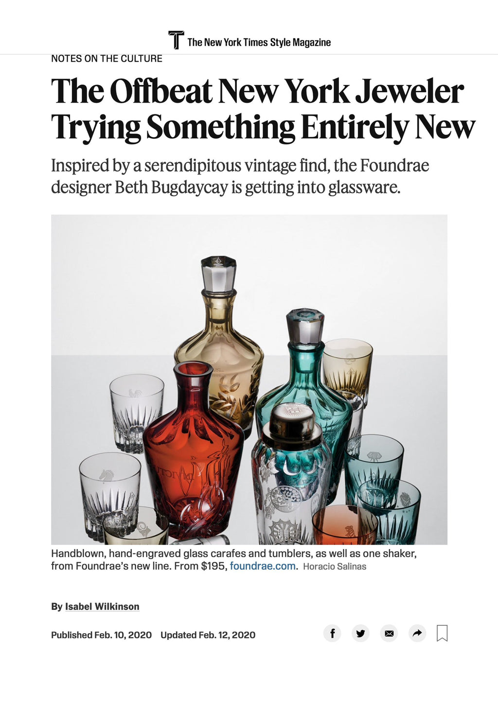 TMagazine: The Offbeat New York Jeweler Trying Something Entirely New