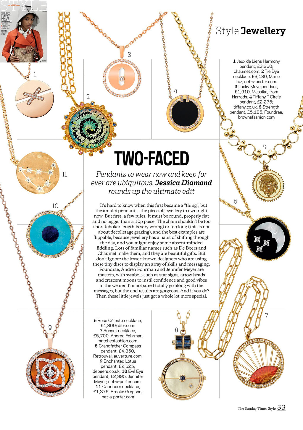 Sunday Times Style Magazine: TWO FACED