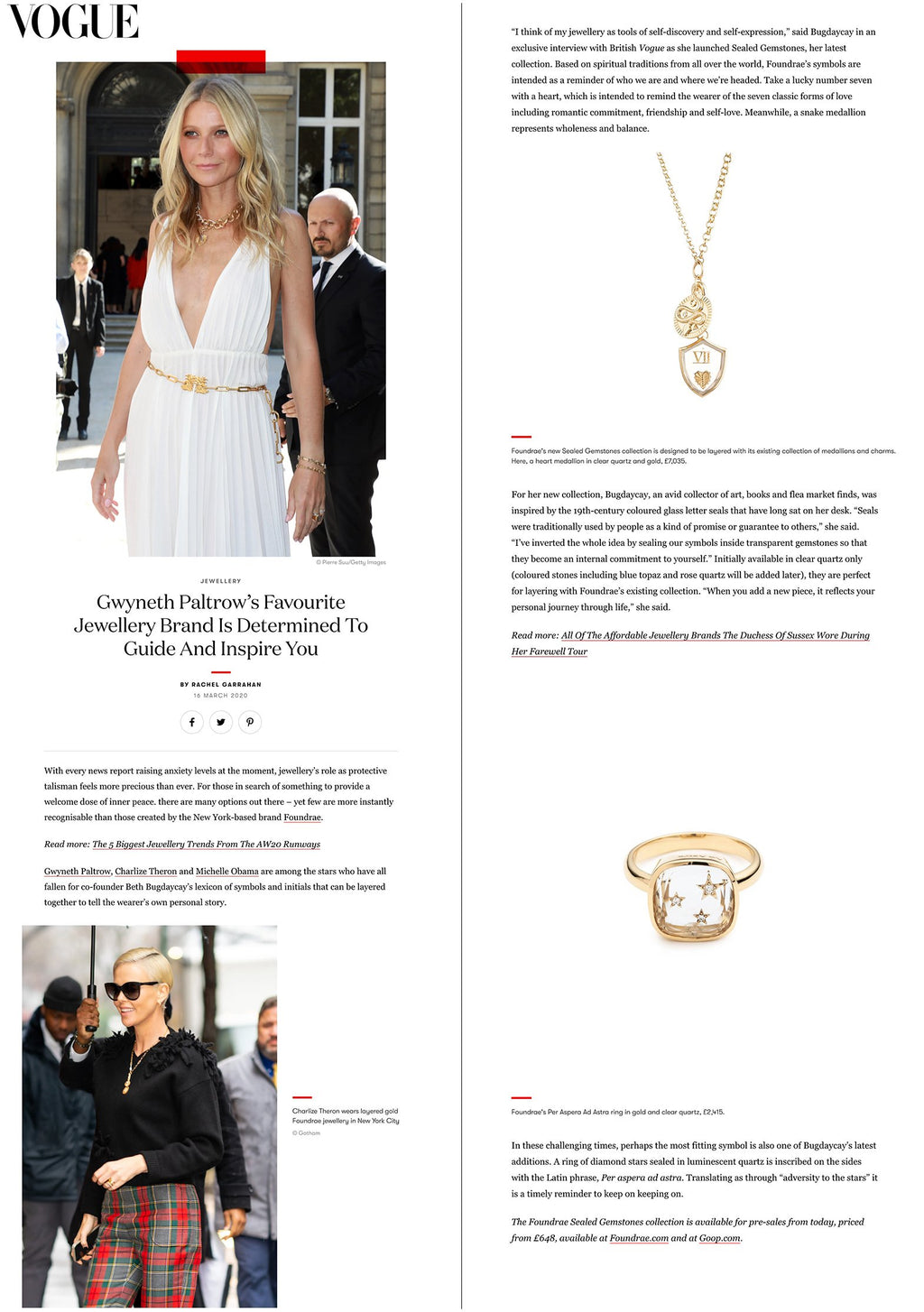 Vogue UK - Gwyneth Paltrow's Favourite Jewellery Brand Is Determined To Guide And Inspire You