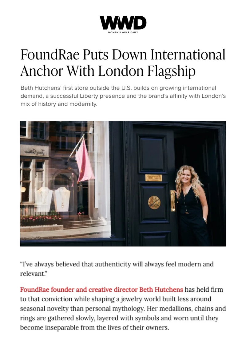 FoundRae Puts Down International Anchor With London Flagship
