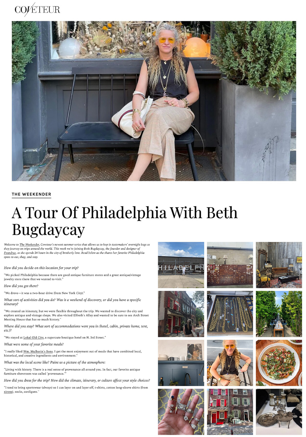 Coveteur - A Tour of Philly with Beth, June 2021