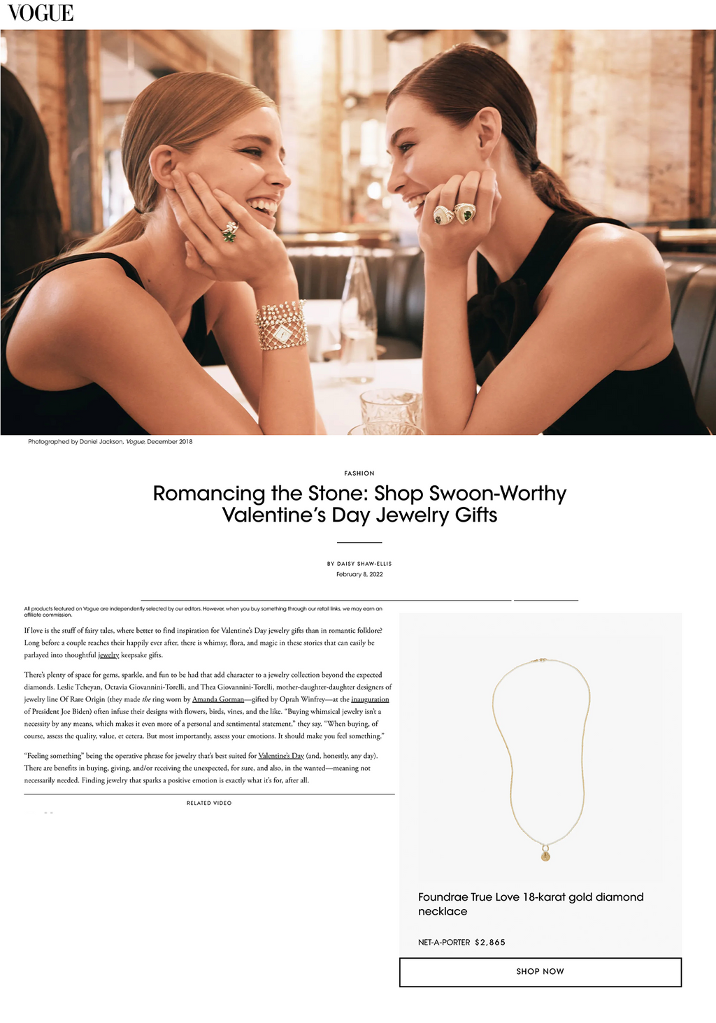 Vogue - Romancing the Stone: Shop Swoon-Worthy Valentine’s Day Jewelry Gifts, Feb 2022