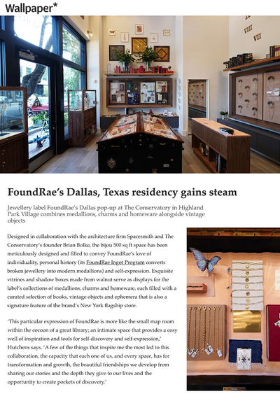 Wallpaper - FoundRae Dallas, Texas Residency Gains Steam - Nov 2023