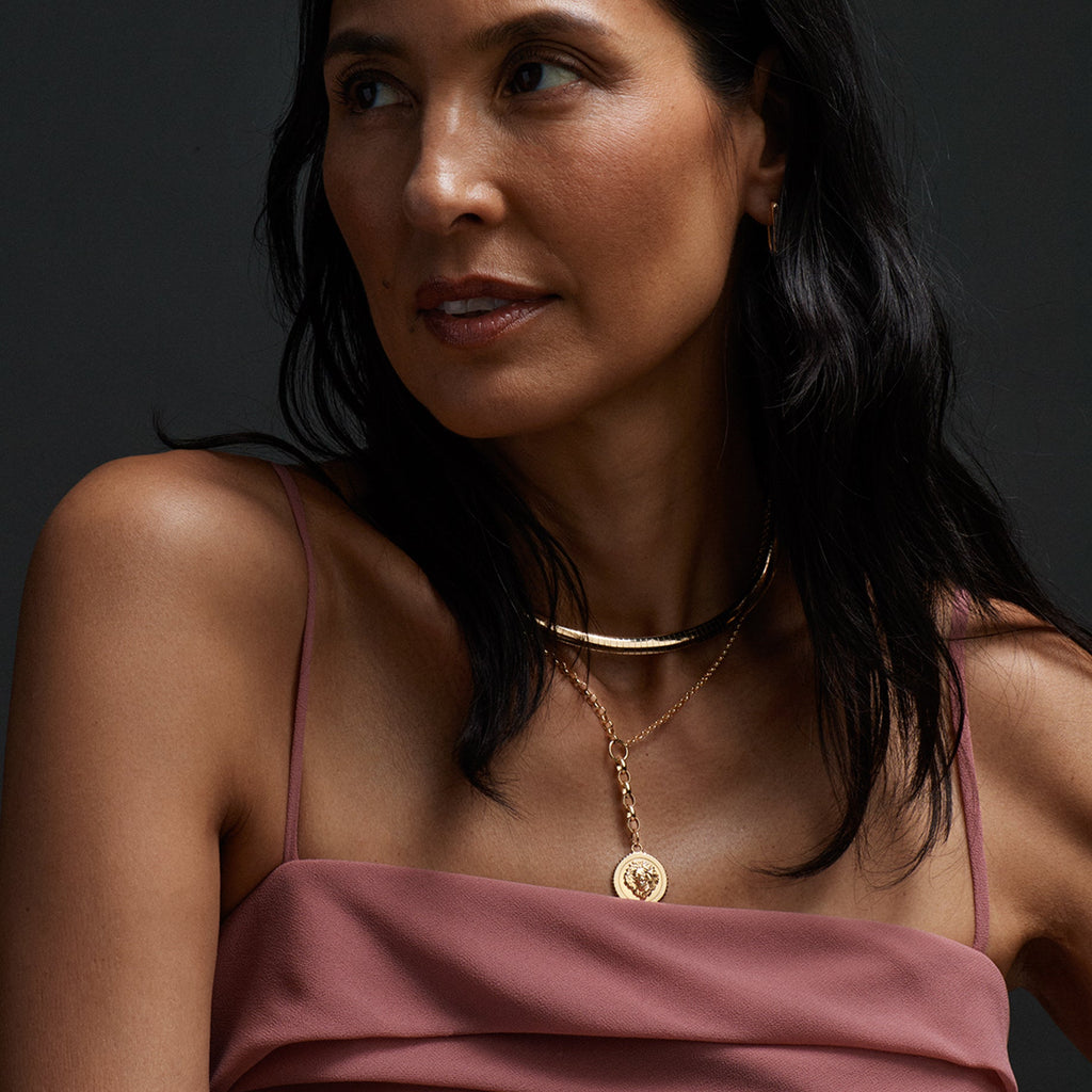 18K Yellow Gold Strength - Protection | Medium Mixed Belcher Extension Necklace | Diamonds, Yellow Gold – FoundRae view 2
