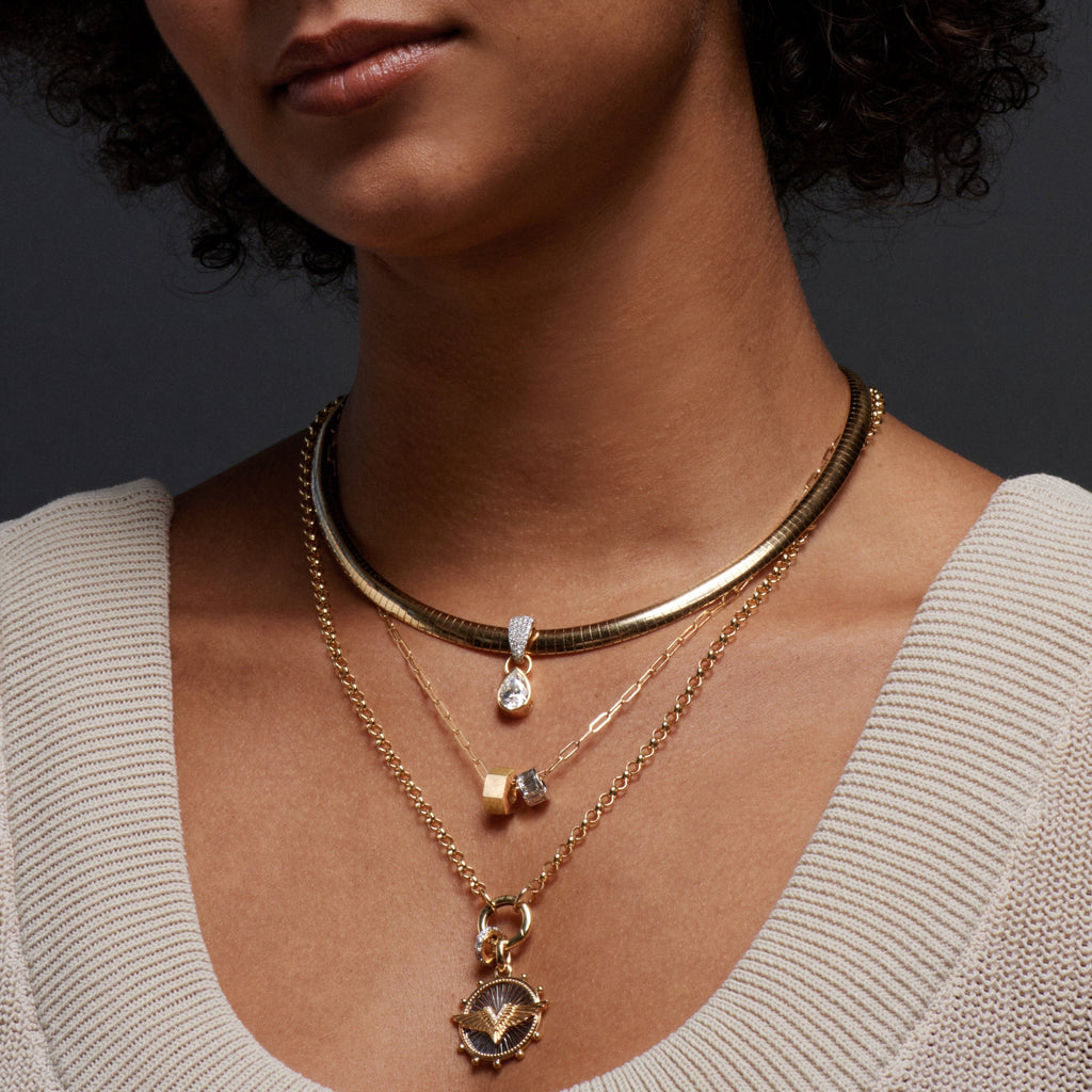 Medium Custom Heart Beat : in Yellow Gold view 2