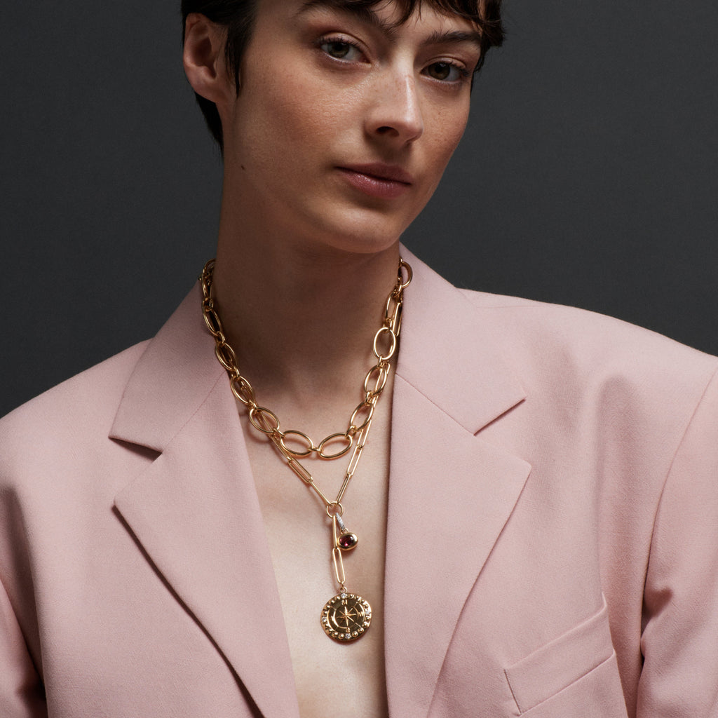 18K Yellow Gold Oval Link Chain Necklace – FoundRae view 5