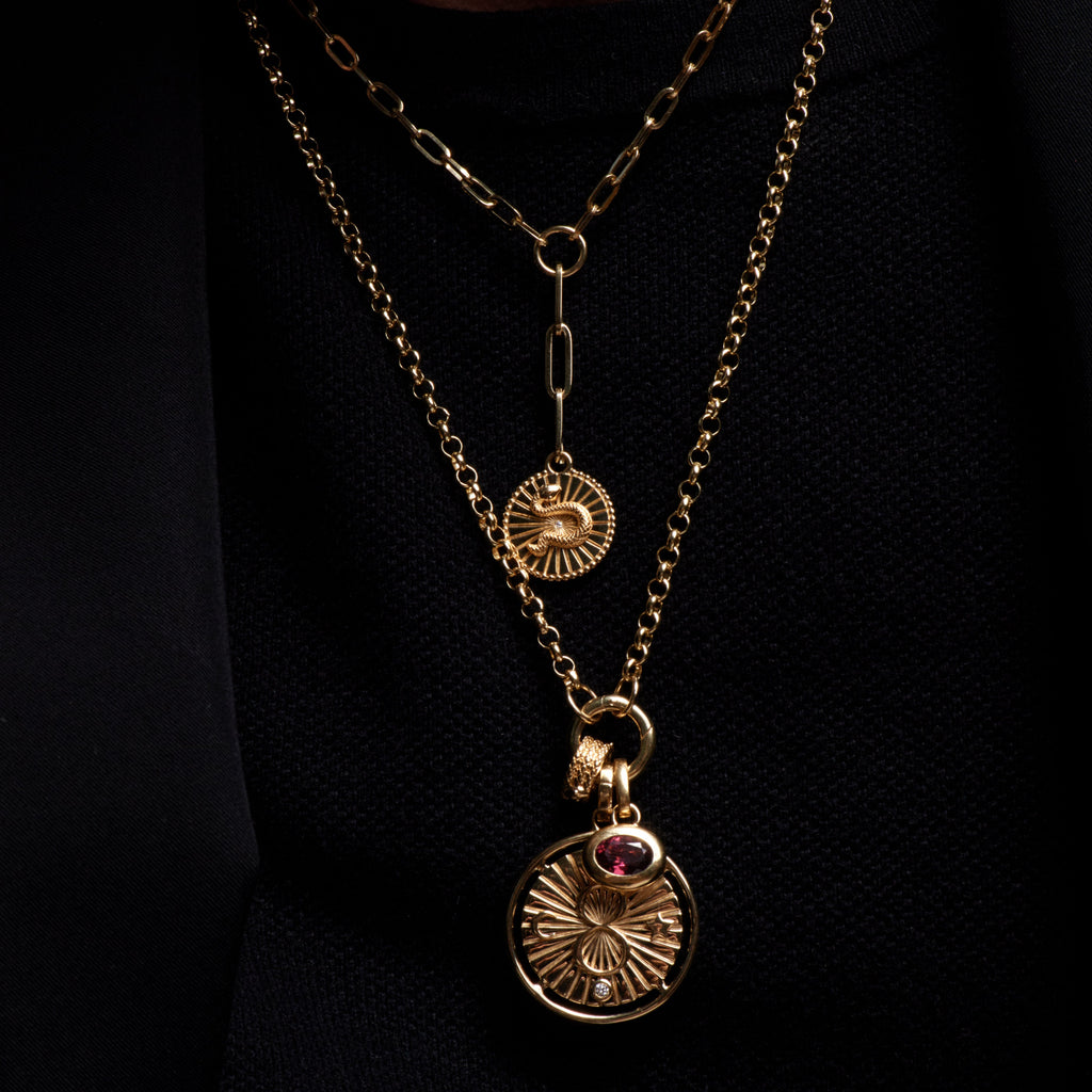 18K Yellow Gold Wholeness : Refined Clip Extension Chain Necklace – FoundRae view 2