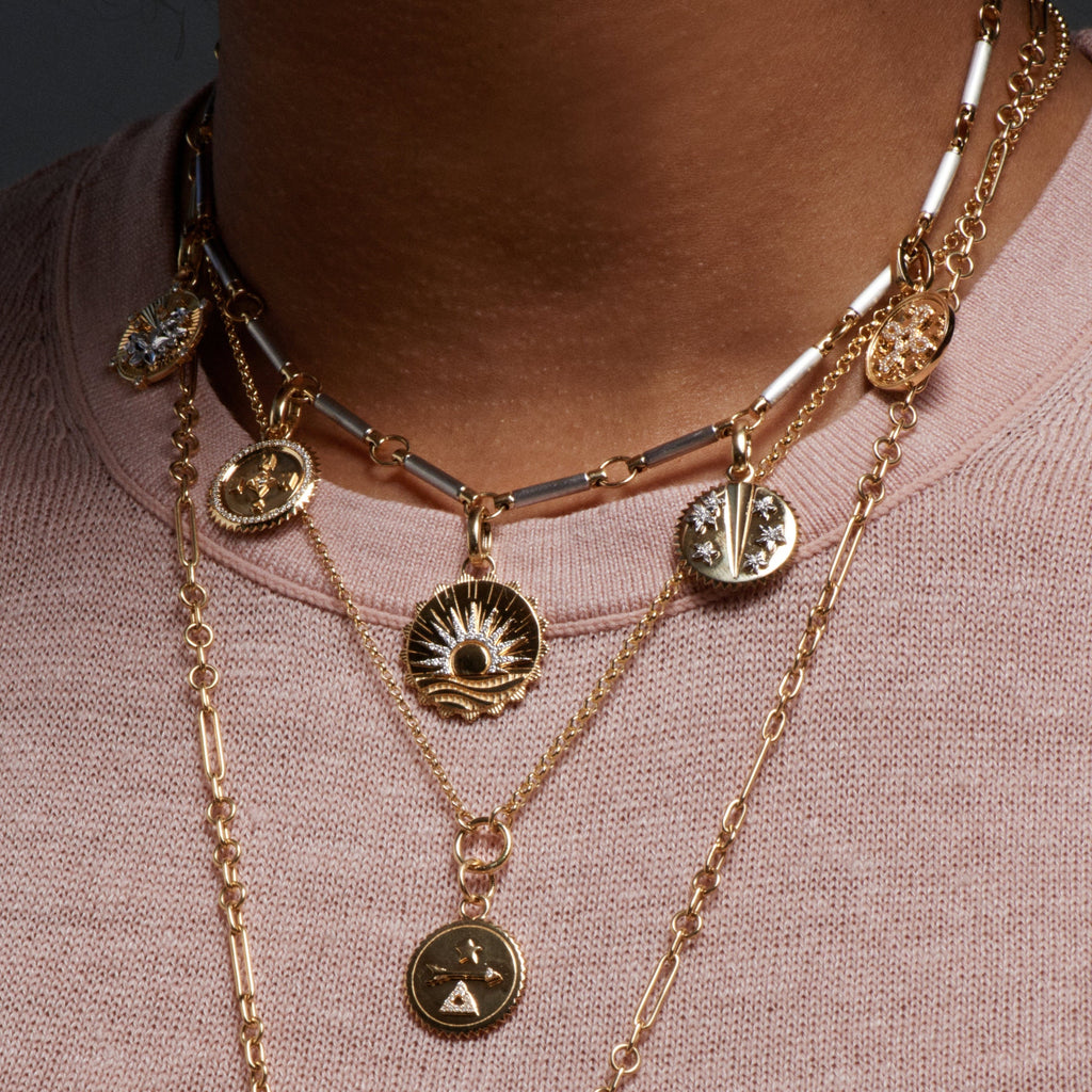 18K Mixed Gold Mixed Gold Element Chain : in Yellow Gold and White Gold – FoundRae view 5