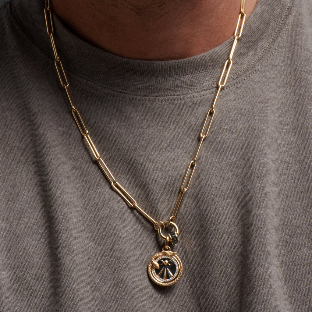 18K Yellow Gold Baguette Blue Sapphire - Love : Heart Beat – FoundRae view 4