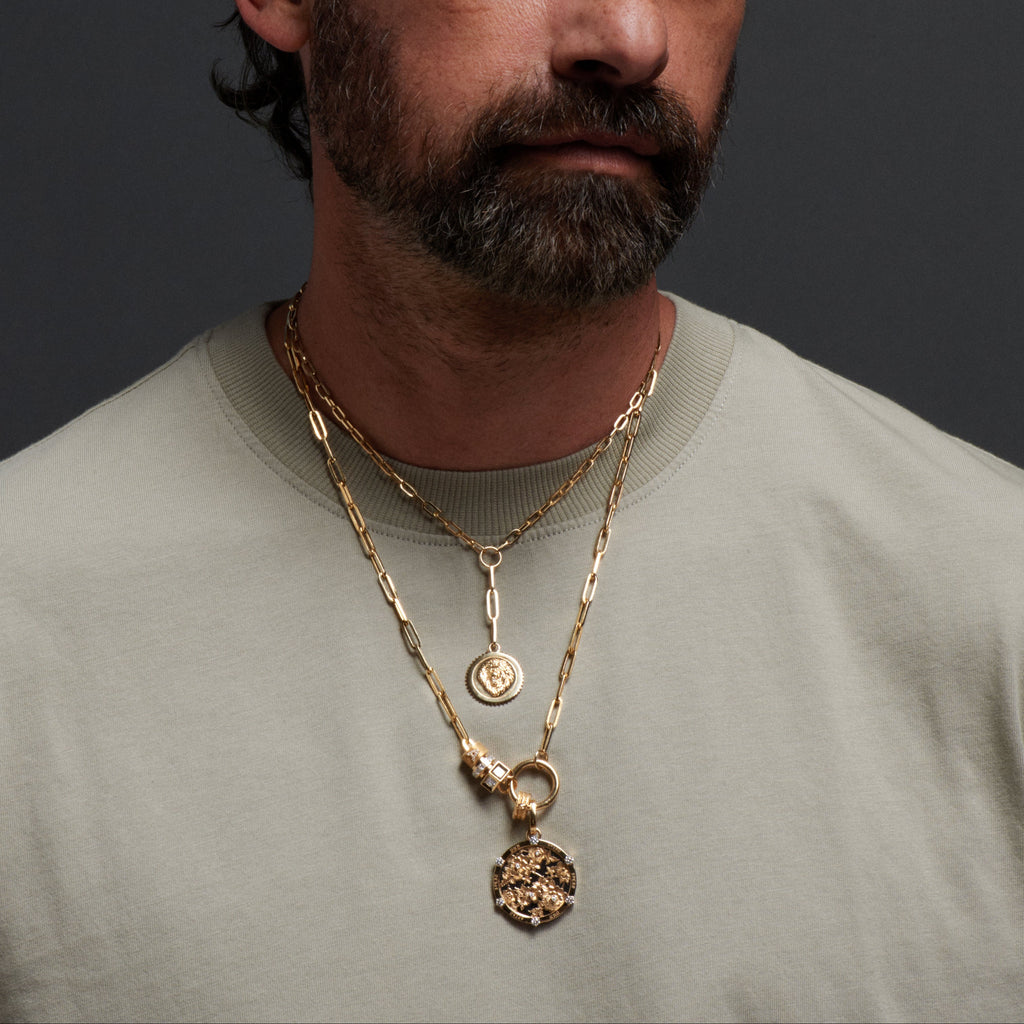 18K Yellow Gold Strength : Classic Fob Clip Extension Chain Necklace – FoundRae view 2