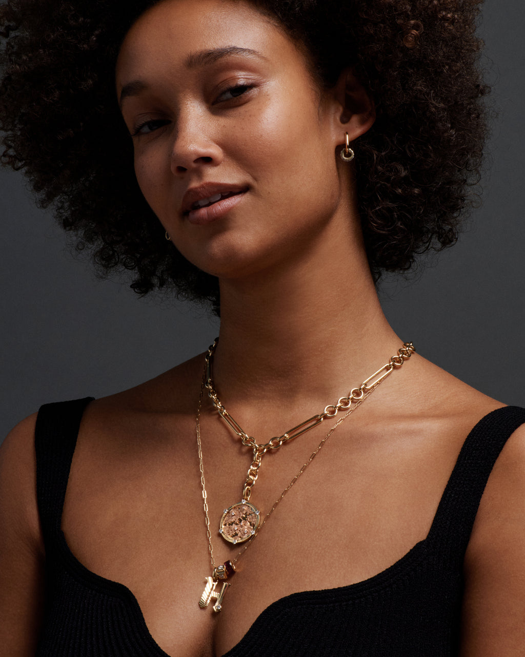 18K Yellow Gold Midsized Mixed Clip Chain Extension – FoundRae view 6