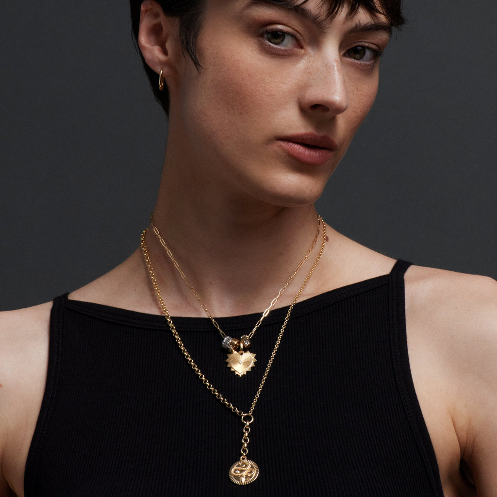 Wholeness : Medium Medium Mixed Belcher Extension Chain Necklace view 2