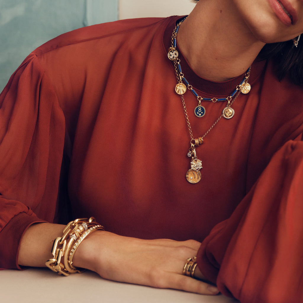 Lovestruck and Protection Heart Beats Strong Heart Bangle Story : in Yellow Gold with Diamonds view 2