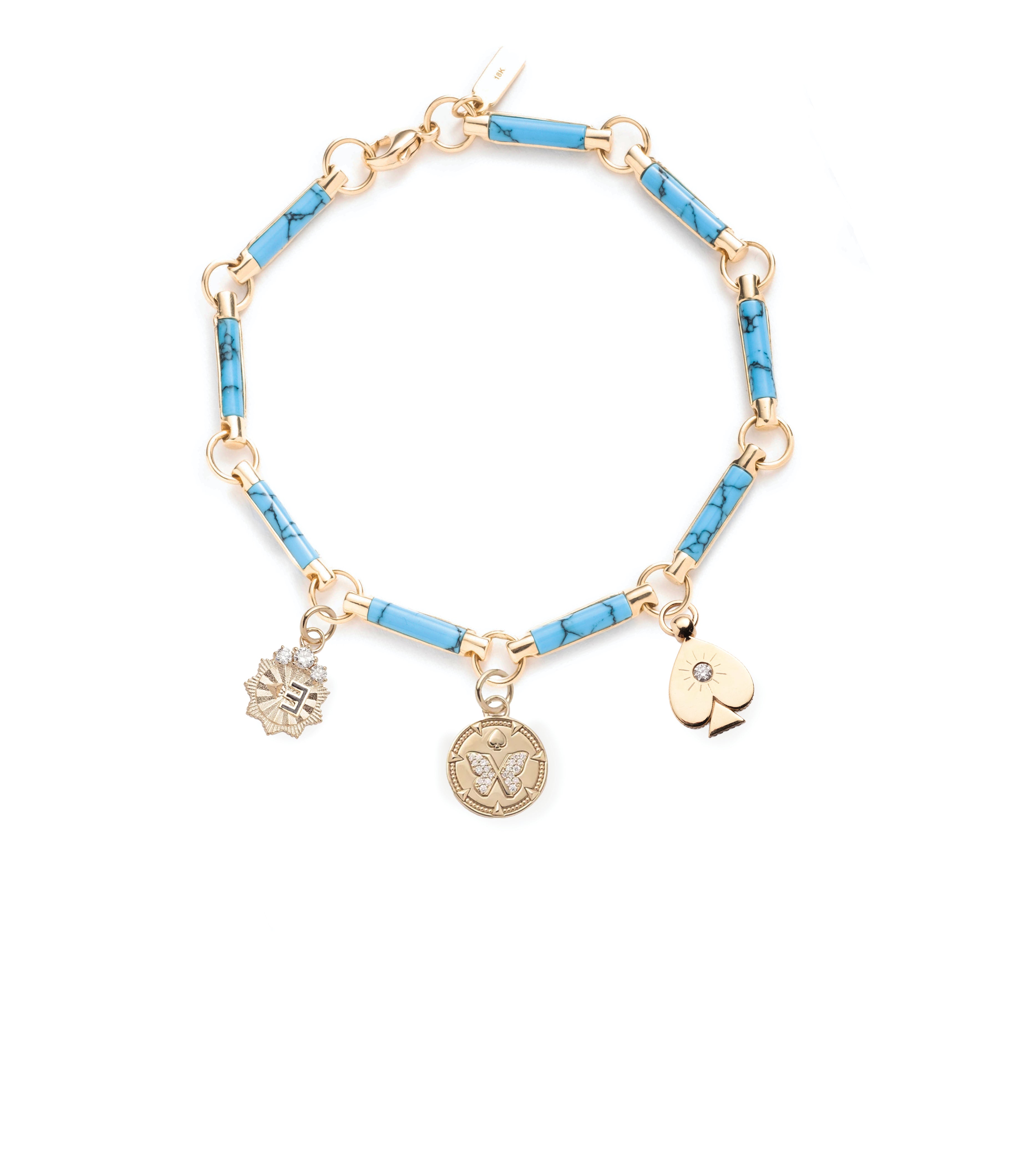 Reverie, New Beginnings & Spade : Element Chain Bracelet Turquoise
